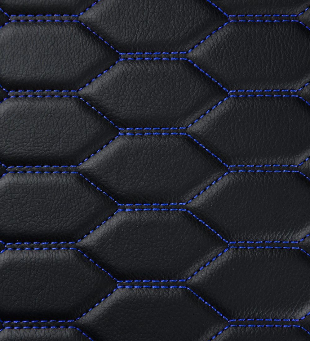 Honeycomb Series - Black with Blue Stitching