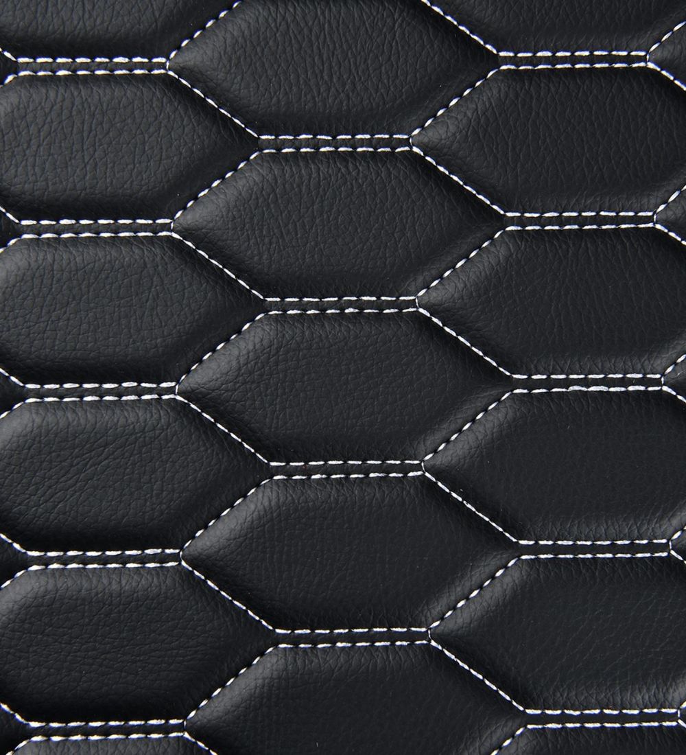 Honeycomb Series - Black with White Stitching