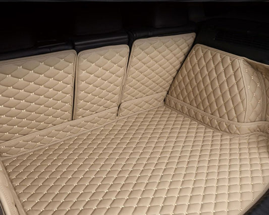 3D Trunk Mat - Beige  with Beige Stitching