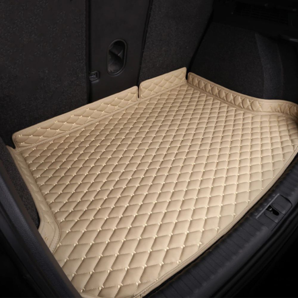 Base Trunk Mat - Beige  with Beige Stitching