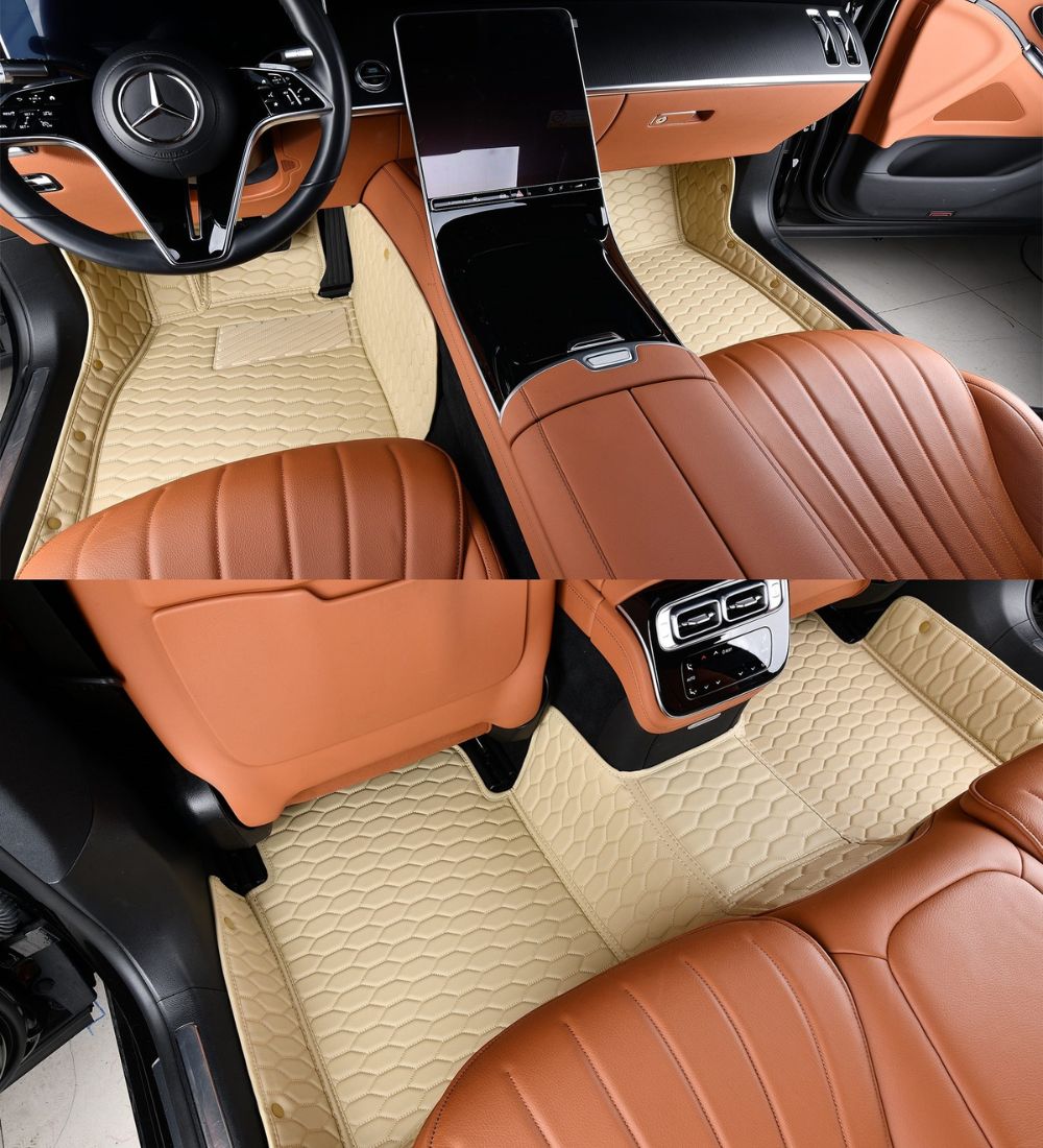 Honeycomb Series - Beige  with Beige Stitching