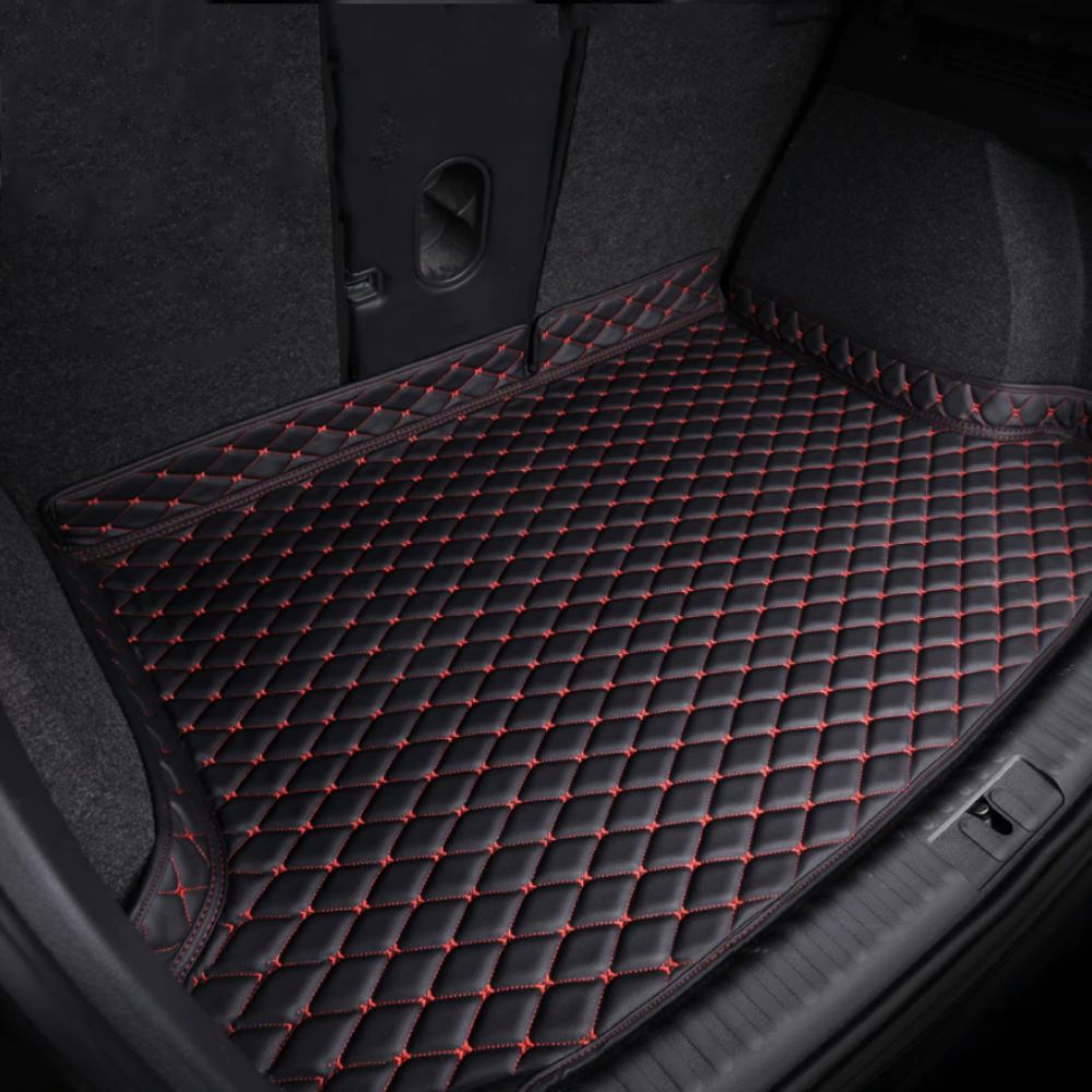 Base Trunk Mat - Black with Red Stitching