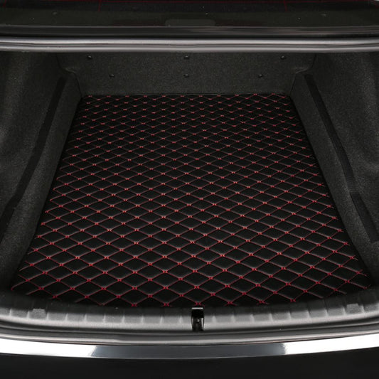 Base Trunk Mat - Black with Red Stitching