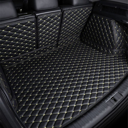 3D Trunk Mat - Black with Beige Stitching