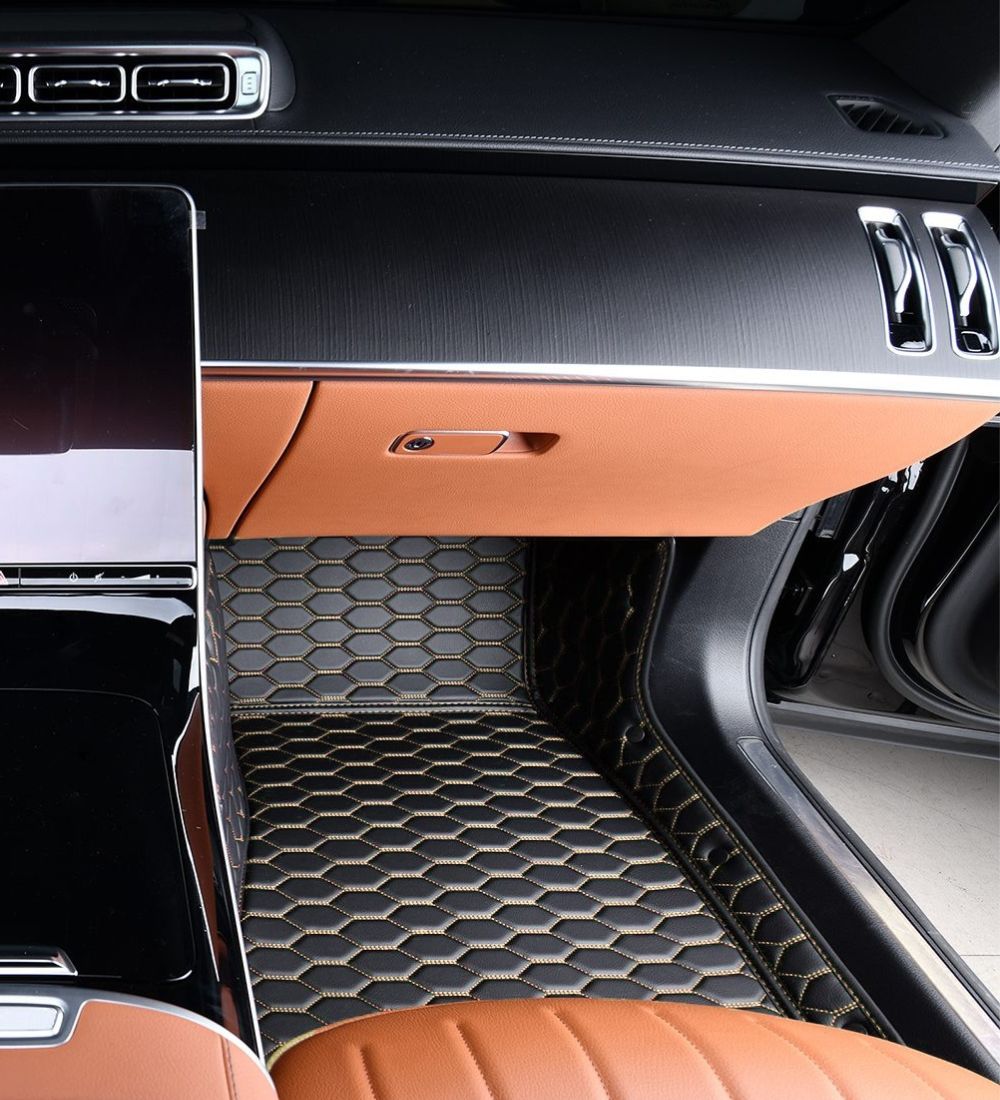 Honeycomb Series - Black with Beige Stitching