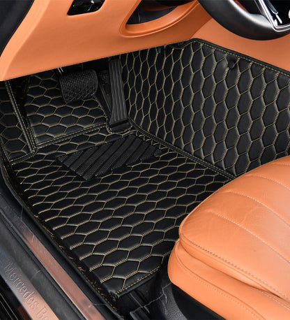 Honeycomb Series - Black with Beige Stitching