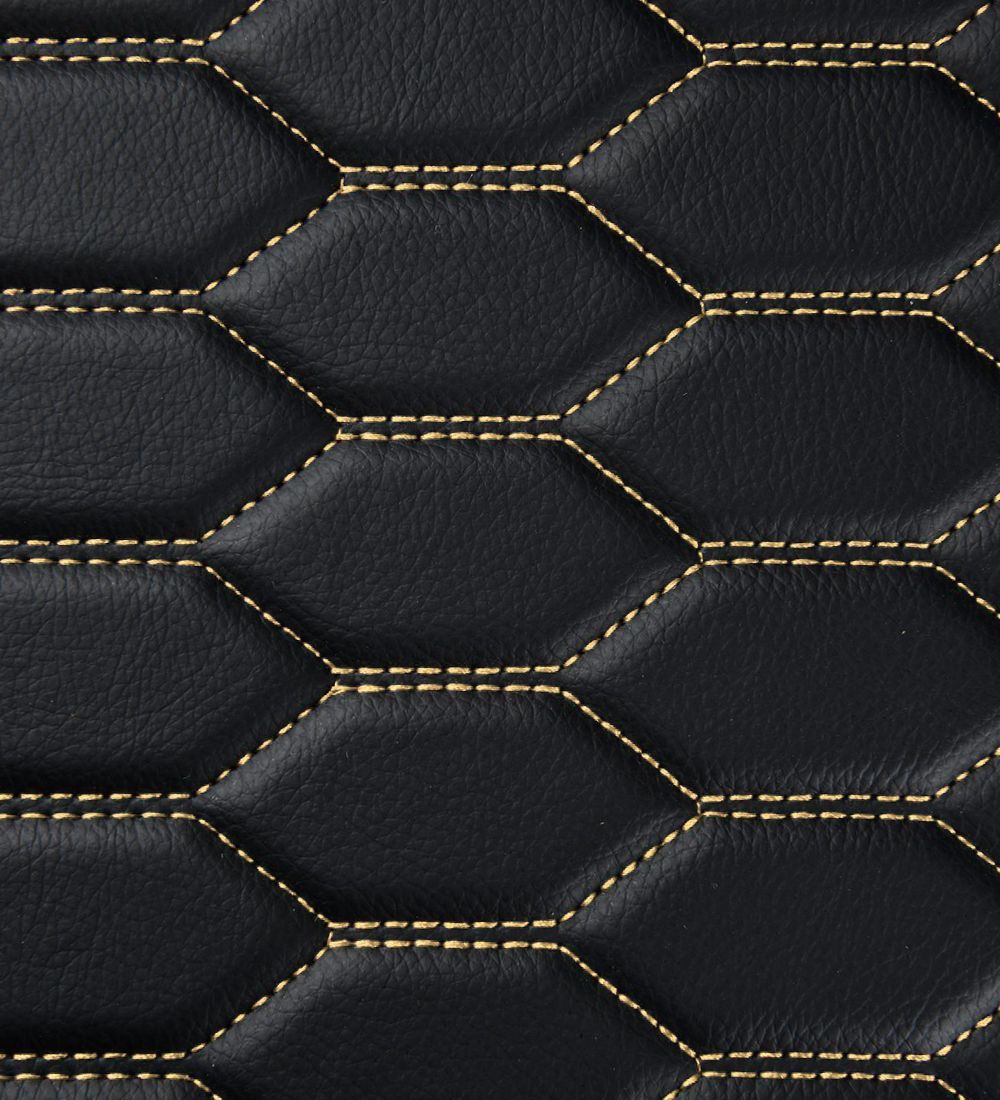 Honeycomb Series - Black with Beige Stitching