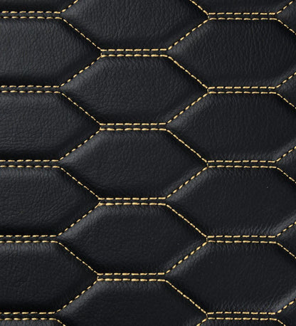 Honeycomb Series - Black with Beige Stitching