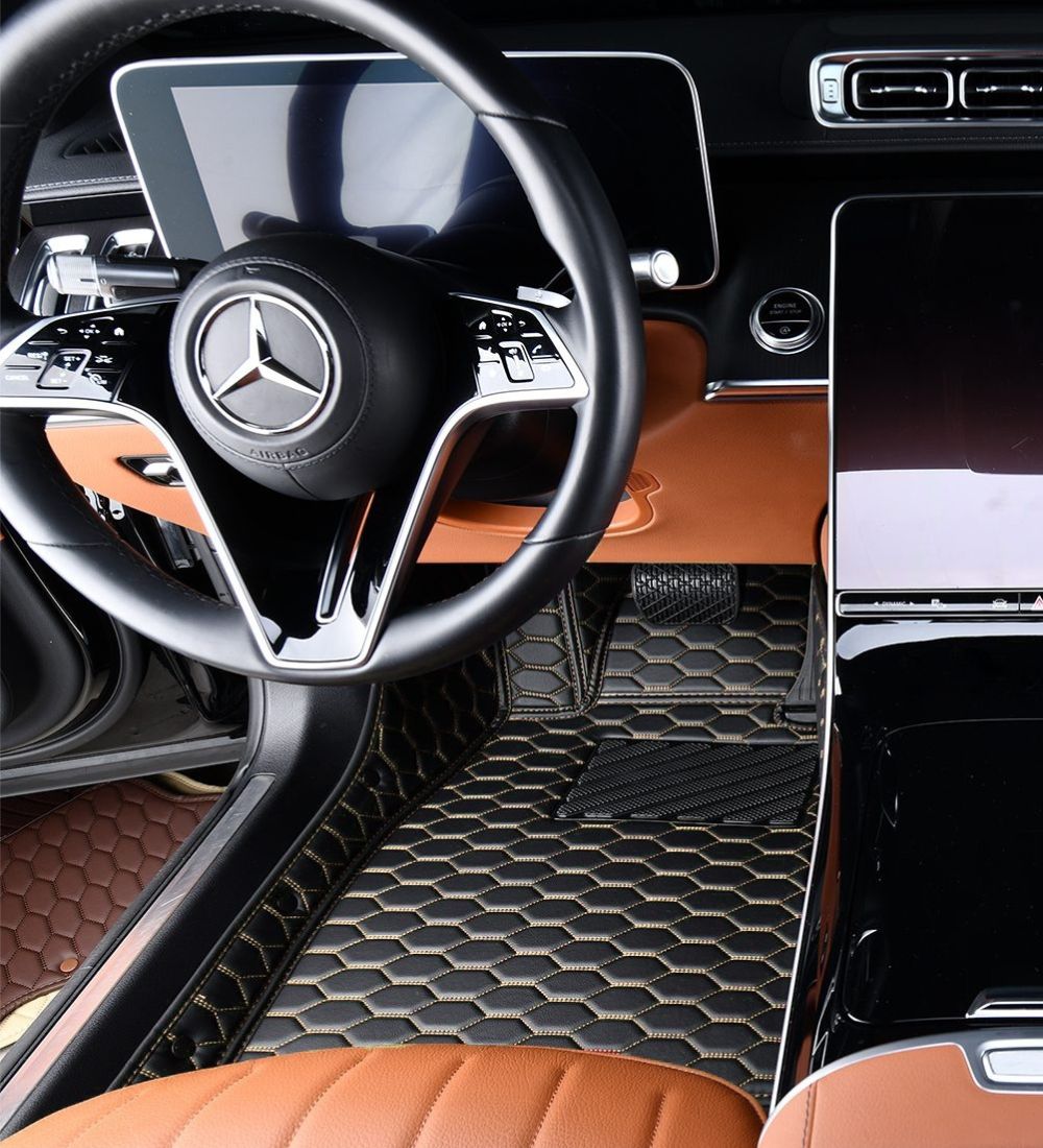 Honeycomb Series - Black with Beige Stitching