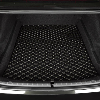 Base Trunk Mat - Black with Beige Stitching