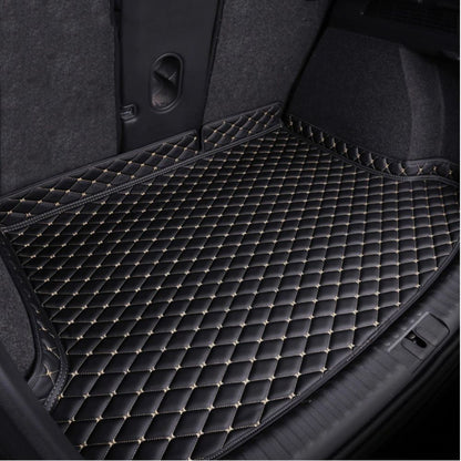 Base Trunk Mat - Black with Beige Stitching