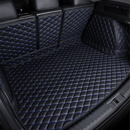 3D Trunk Mat - Black with Blue Stitching