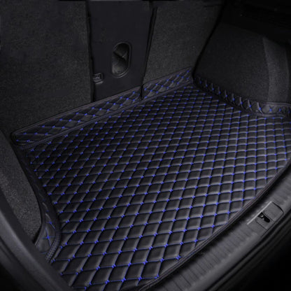 Base Trunk Mat - Black with Blue Stitching