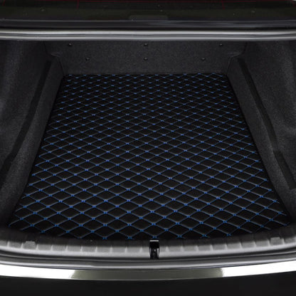 Base Trunk Mat - Black with Blue Stitching