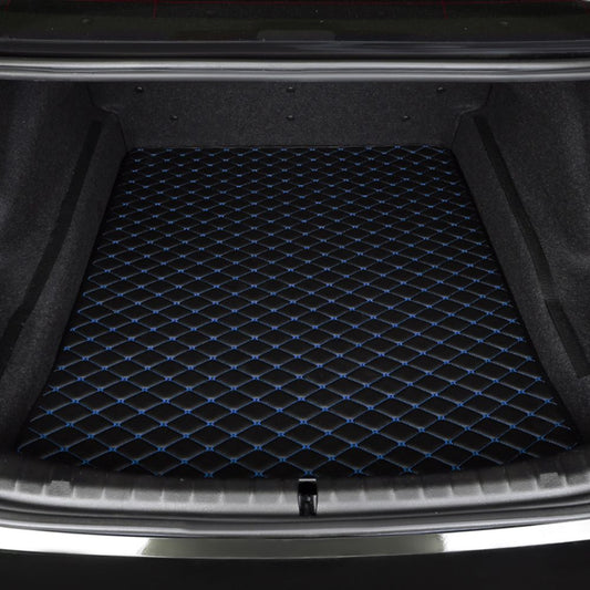 Base Trunk Mat - Black with Blue Stitching