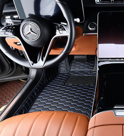 Honeycomb Series - Black with Blue Stitching