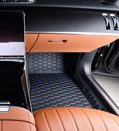 Honeycomb Series - Black with Blue Stitching