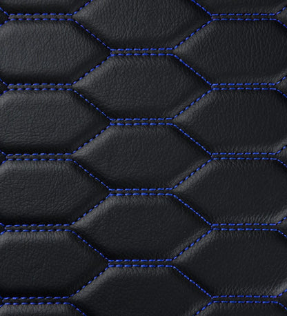 Honeycomb Series - Black with Blue Stitching