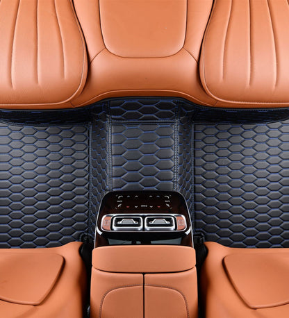 Honeycomb Series - Black with Blue Stitching