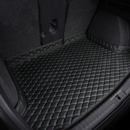 Base Trunk Mat - Black with Green Stitching