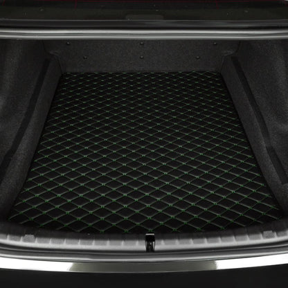 Base Trunk Mat - Black with Green Stitching
