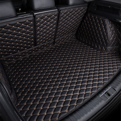 3D Trunk Mat - Black with Orange Stitching