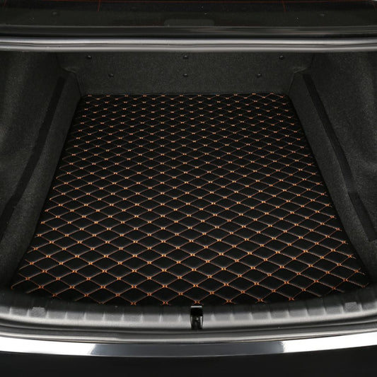 Base Trunk Mat - Black with Orange Stitching