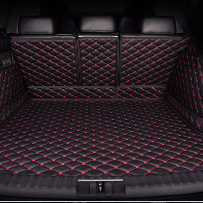 3D Trunk Mat - Black with Red Stitching