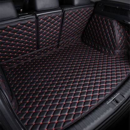 3D Trunk Mat - Black with Red Stitching