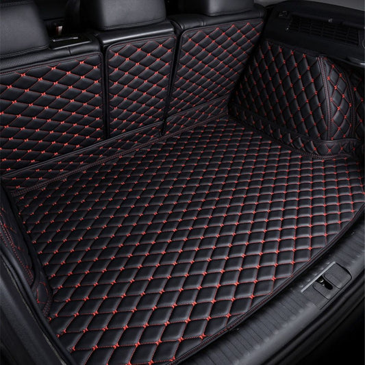 3D Trunk Mat - Black with Red Stitching