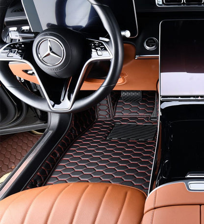 Honeycomb Series - Black with Red Stitching