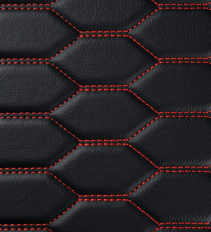 Honeycomb Series - Black with Red Stitching