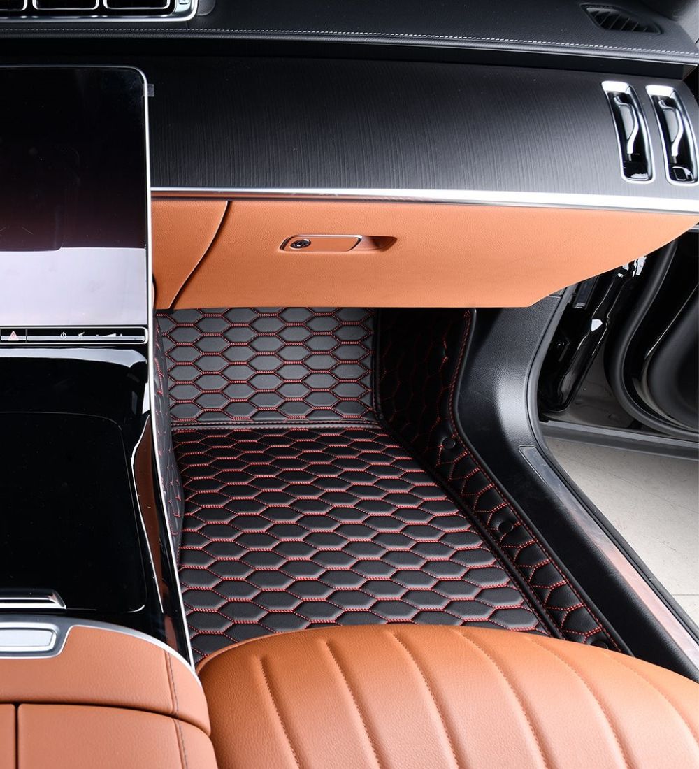 Honeycomb Series - Black with Red Stitching