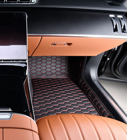 Honeycomb Series - Black with Red Stitching