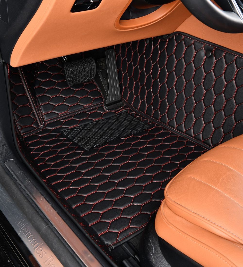 Honeycomb Series - Black with Red Stitching