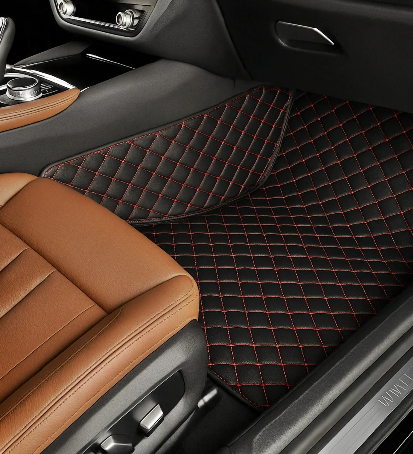 Diamond Series - Black with Red Stitching