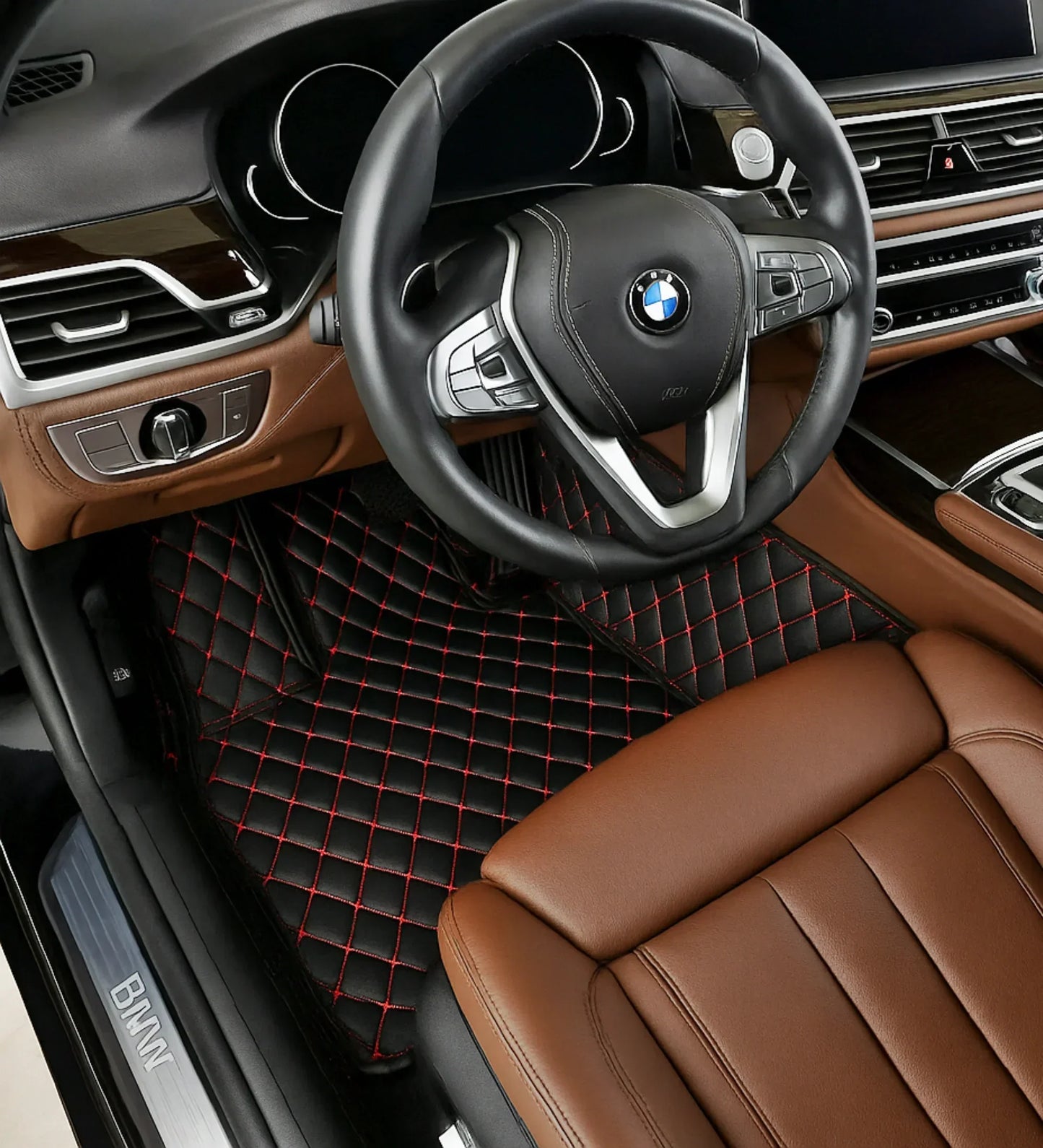 Diamond Series - Black with Red Stitching