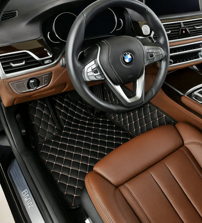 Diamond Series - Black with Beige Stitching