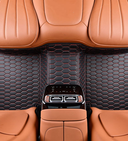 Honeycomb Series - Black with Red Stitching