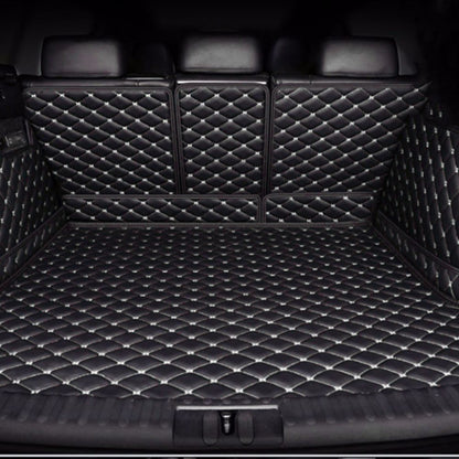 3D Trunk Mat - Black with White Stitching