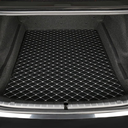 Base Trunk Mat - Black with White Stitching