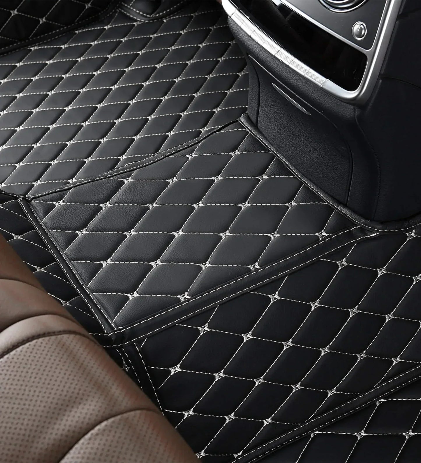 Diamond Series - Black with White Stitching