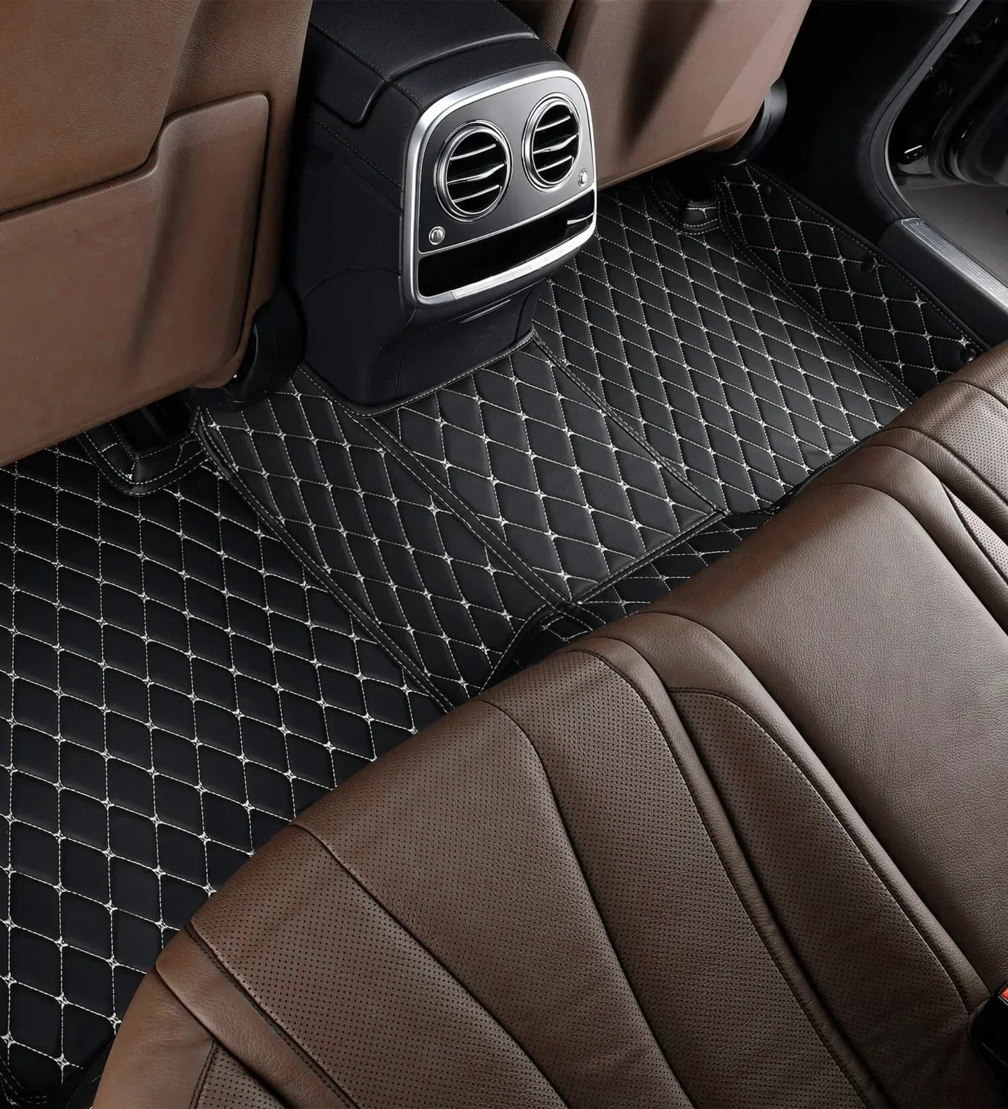 Diamond Series - Black with White Stitching