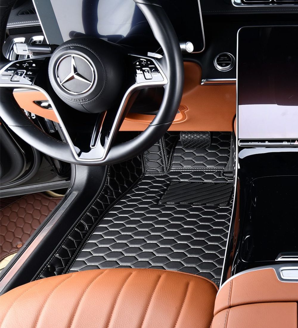 Honeycomb Series - Black with White Stitching