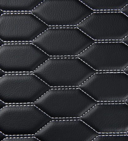 Honeycomb Series - Black with White Stitching