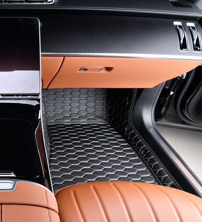 Honeycomb Series - Black with White Stitching