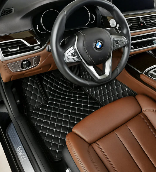 Diamond Series - Black with White Stitching