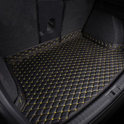 Base Trunk Mat - Black with Yellow Stitching