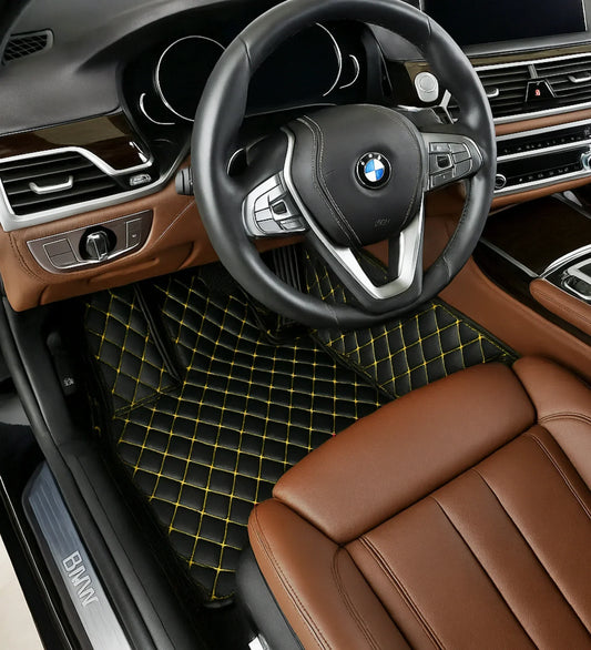 Diamond Series - Black with Yellow Stitching