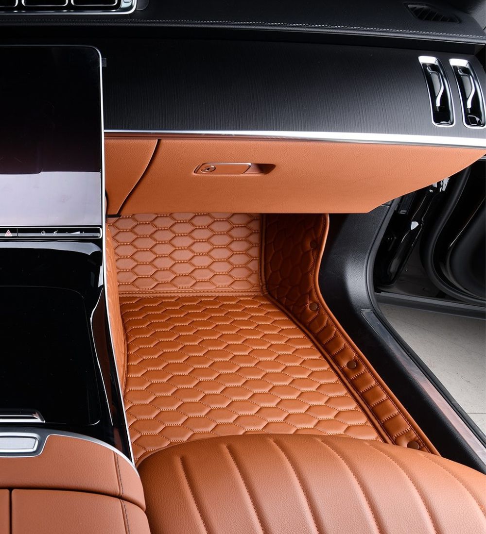 Honeycomb Series - Brown with Beige Stitching